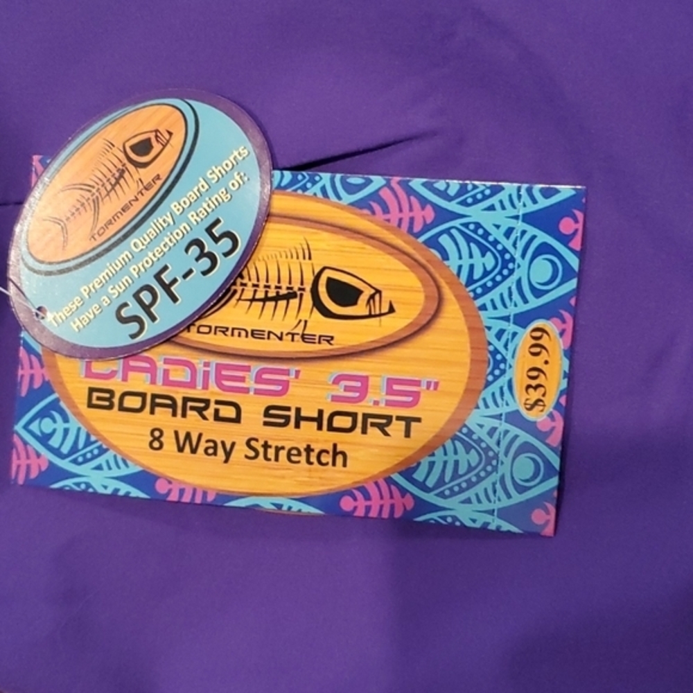 Tormentor purple board shorts NWT size 4 - Picture 3 of 4